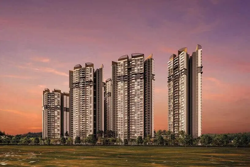 Amanora Arbano Towers: towers at dusk, image 1 of 2 from the developer