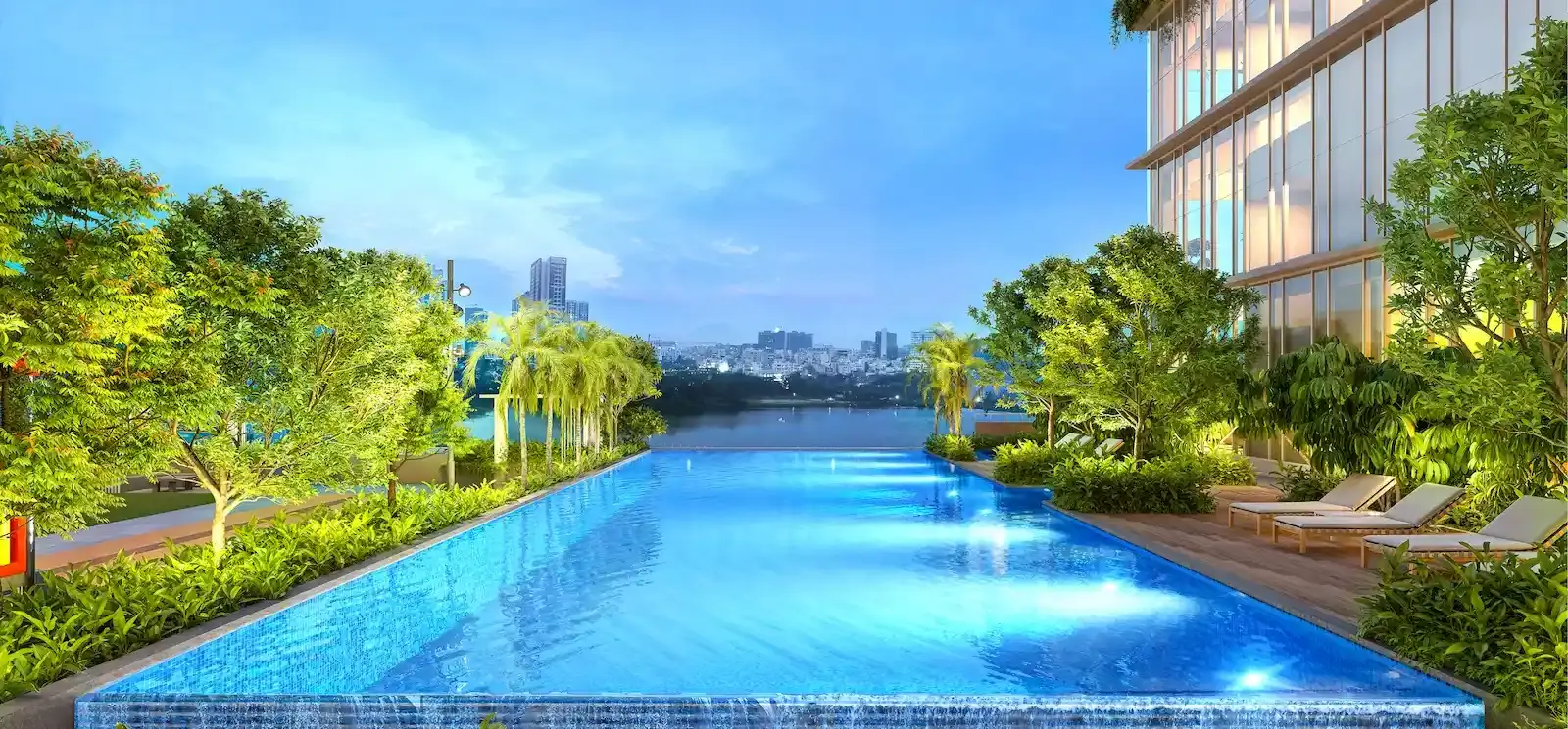 Godrej Aqua Vista: pool deck, image 3 of 7 from the developer